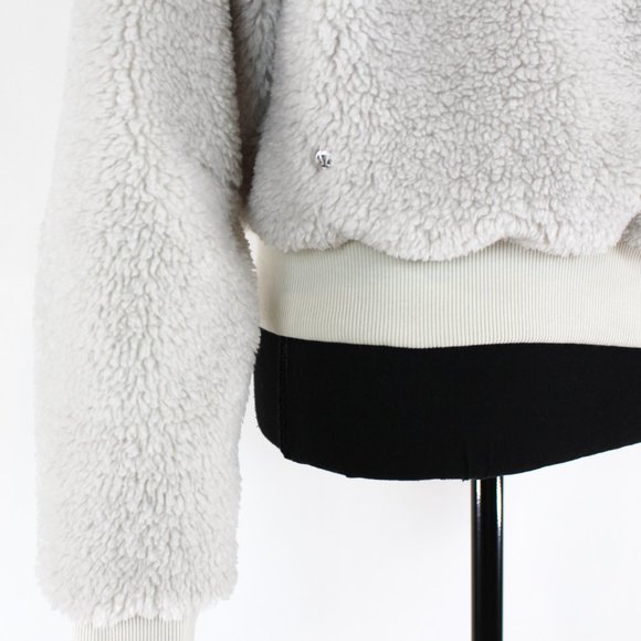 Lululemon Oh So Sherpa Half Zip Trench Hoodie Pullover 4 Kangaroo Pocket Jacket - Picture 7 of 9